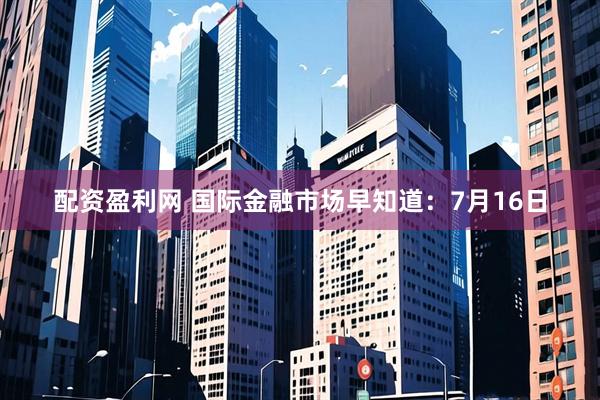 配资盈利网 国际金融市场早知道：7月16日